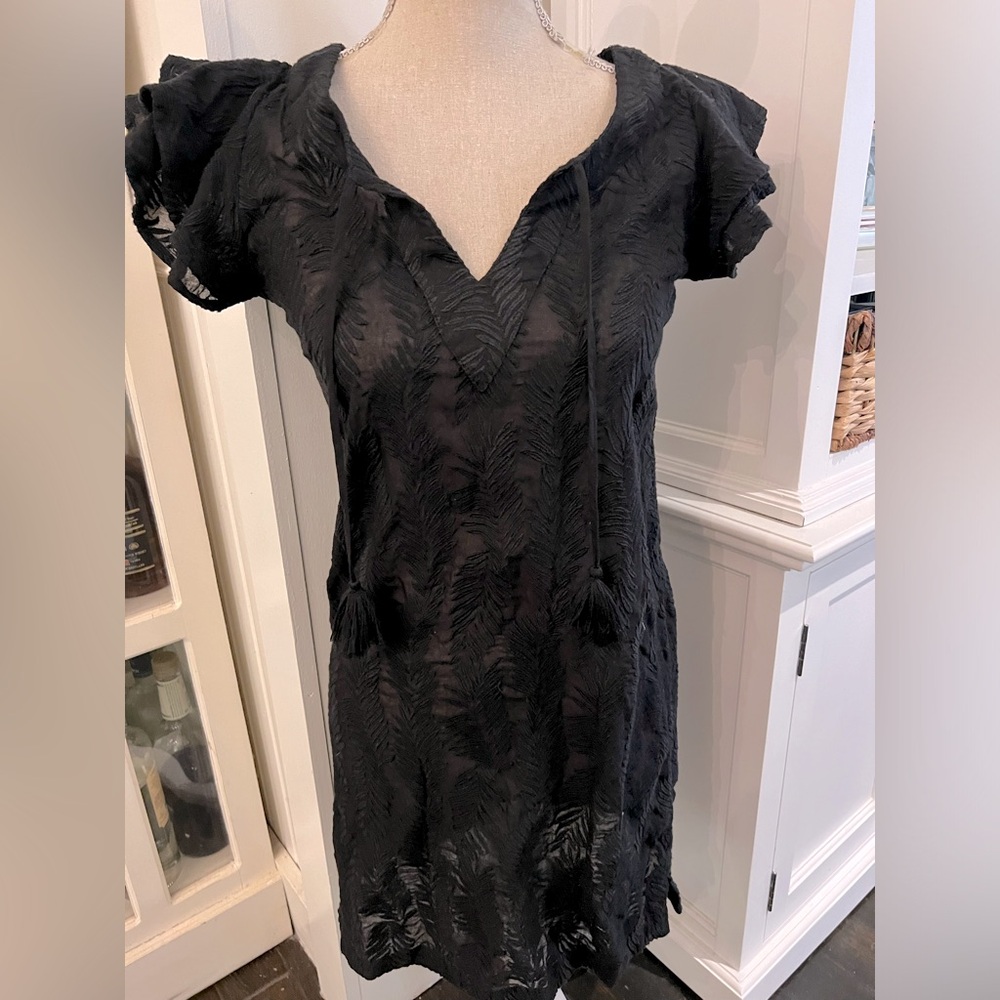 Vineyard Vines Black swim coverup dress size XXS